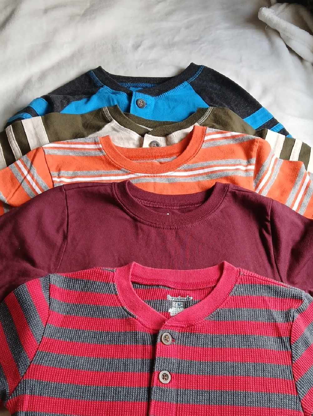 Garanimals Kids 4Long Sleeve and 1 Short Sleeve Shirt